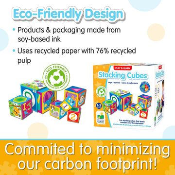 Learning Journey International LLC Play & Learn - Stacking Cubes - STEM Toddler Toys & Gifts for Boys & Girls Ages 12 Months and