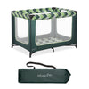 Dream On Me Zoom Portable Playard in Green, Lightweight, Packable and Easy Setup Baby Playard, Breathable Mesh Sides and Soft Fa