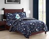 Sapphire Home 8 Piece Space Navy Full Bedding Set For Boys, Bed In A Bag, Kids Comforter Set With Bed Sheets, Pillow Case, Toy P