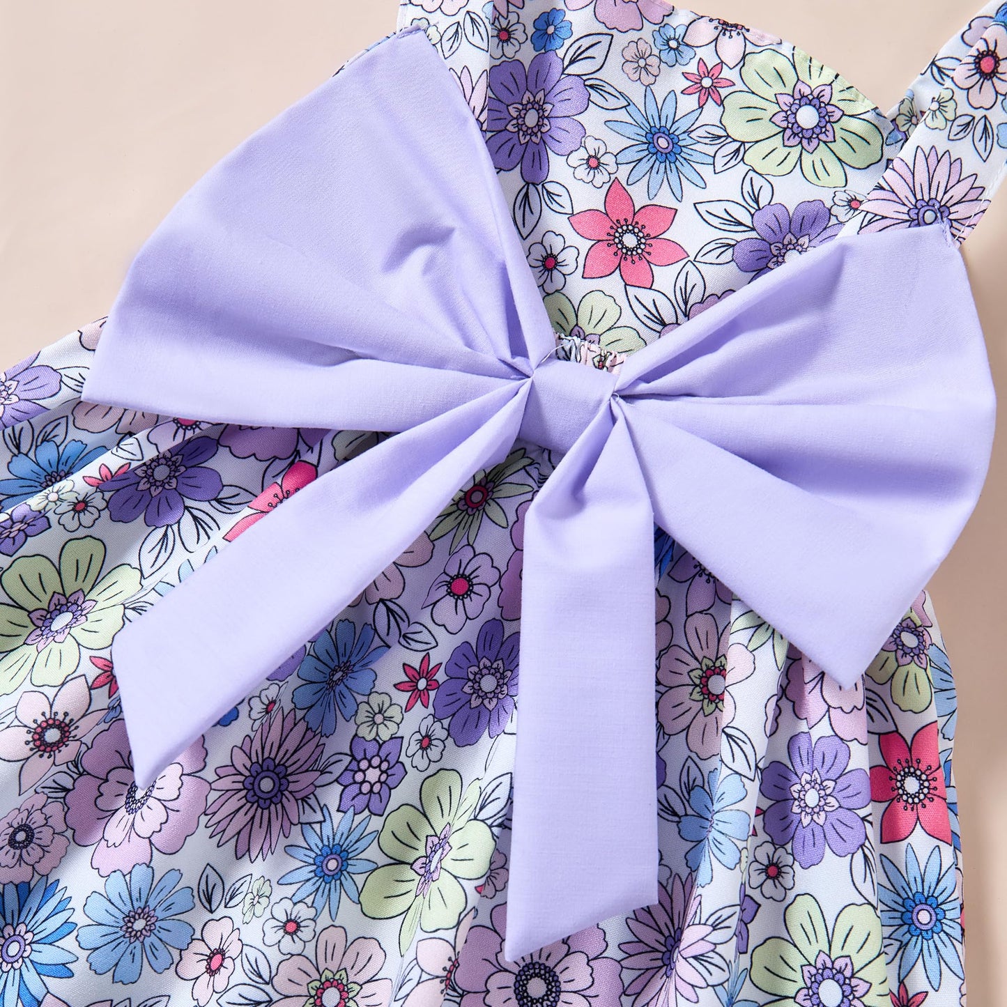 Baby Girl Dress Summer Outfits Baby Clothes For Girls 1 Year Old Boho Halter Sleeveless Dresses Purple Floral Sundress 12-18 Mon