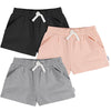 Gerber Baby Girls' 3-Pack Knit Shorts, Grey