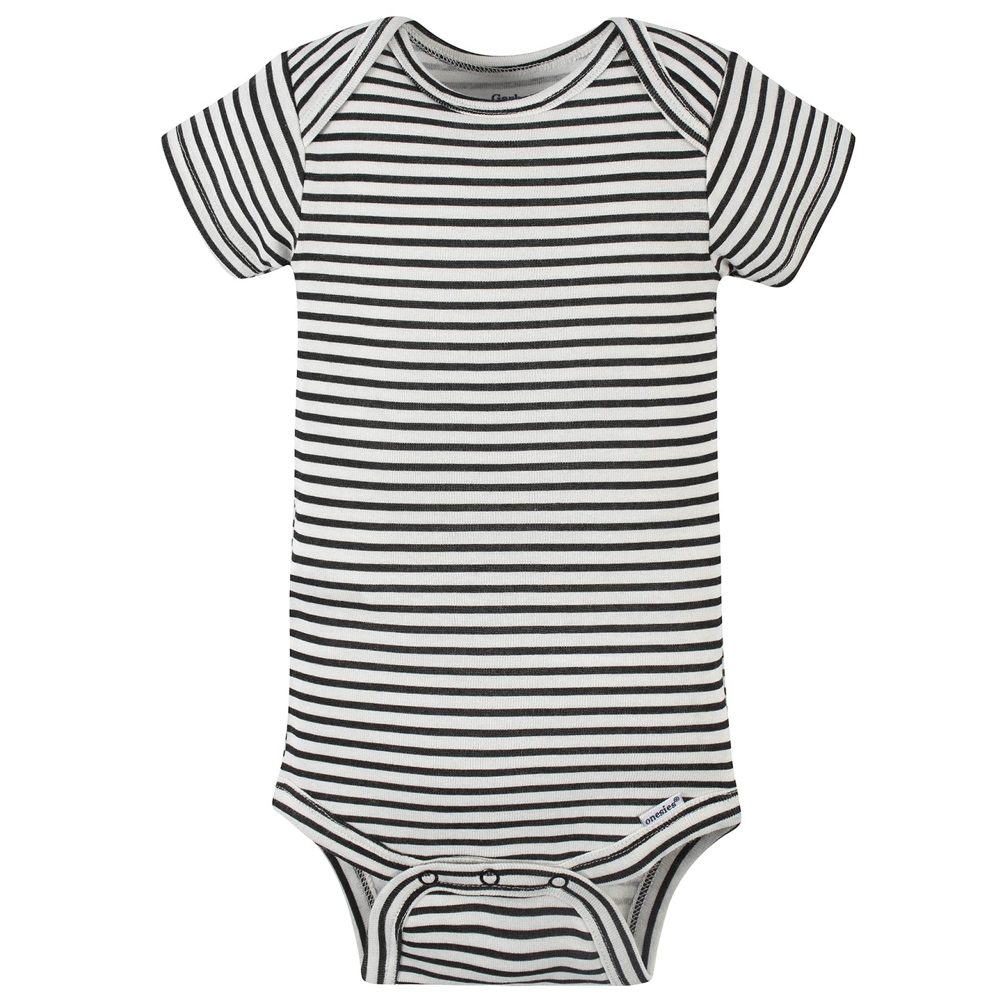 Gerber Baby Boys' 4-Pack Short Sleeve Onesies Bodysuits, Bear Green, 6-9 Months