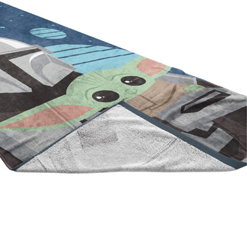 Jay Franco Star Wars The Mandalorian He'S With Me Bath/Pool/Beach Towel - Super Soft & Absorbent Fade Resistant Cotton Towel Fea