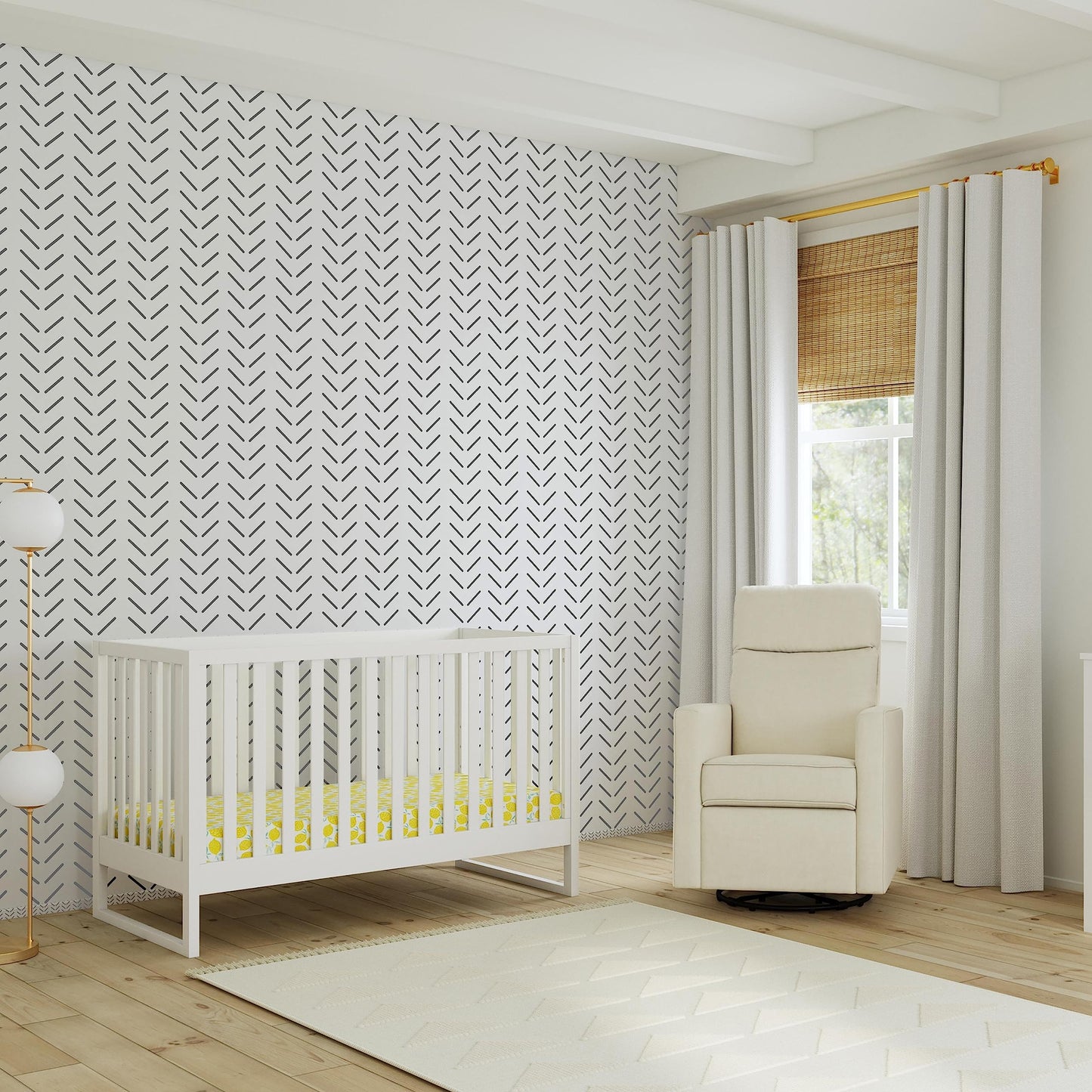 Davinci Hunter 3-In-1 Convertible Crib, White, Easy Assemble, Greenguard Gold Certified