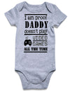 Loveternal I'M Proof Daddy Doesn'T Play Video Games All The Time Baby Boys Girls Romper 0-3 Months Infant Clothing Short Sleeve