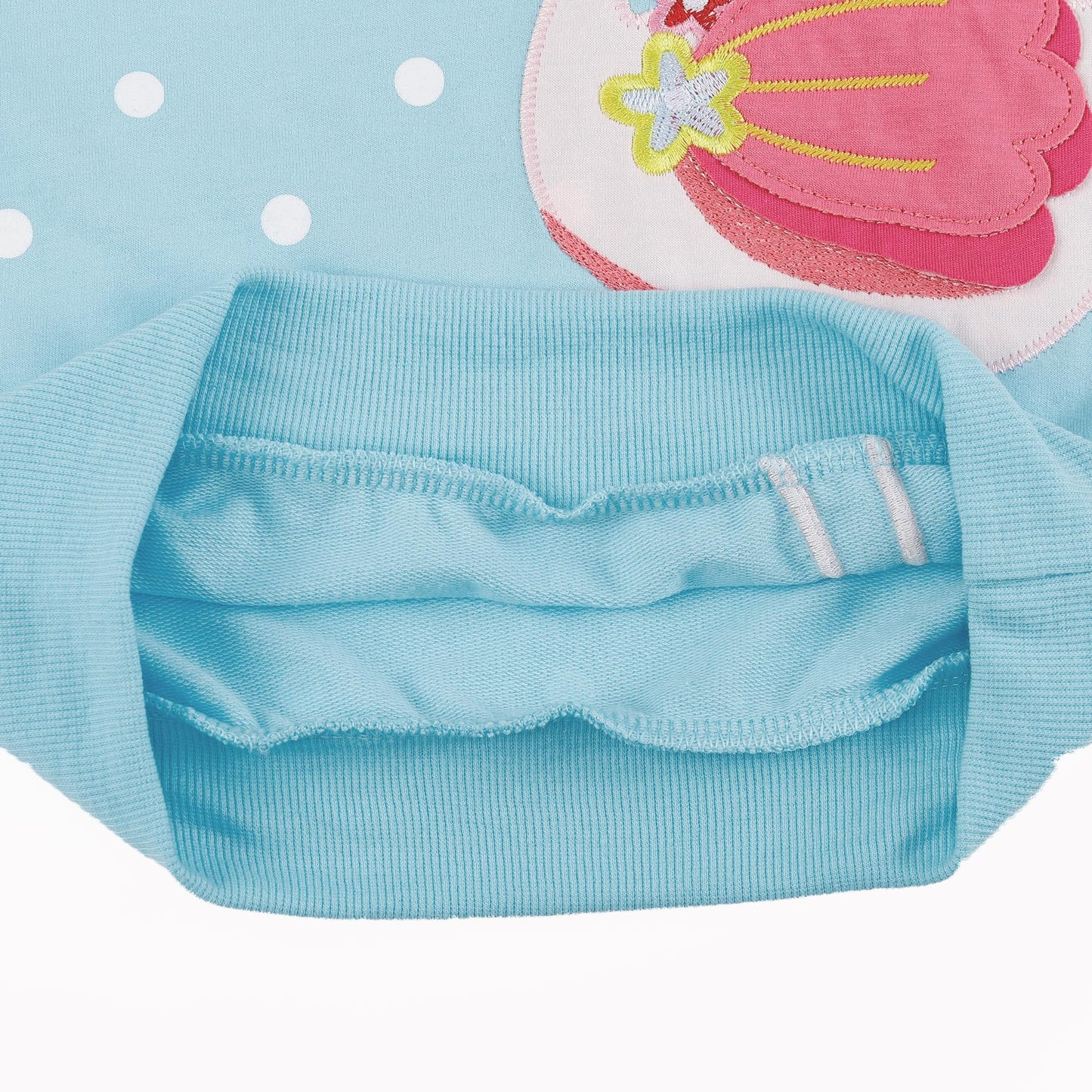 Akyzic Little Girl Sweatshirt Flamingo Long Sleeve Crewneck Blue Shirts Children Winter Outfits Cute Tops Kids Polka Dot Sweater