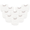 Luvable Friends Unisex Baby Cotton Terry Bibs, White, One Size 10 Count(Pack Of 1)