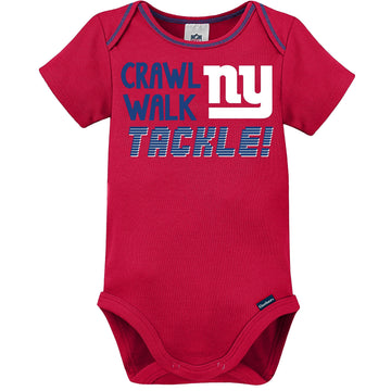 Gerber Unisex Baby Baby Boys Nfl 3 Pack Short Sleeve Onesie Bodysuit, Team Color, 6-12 Months