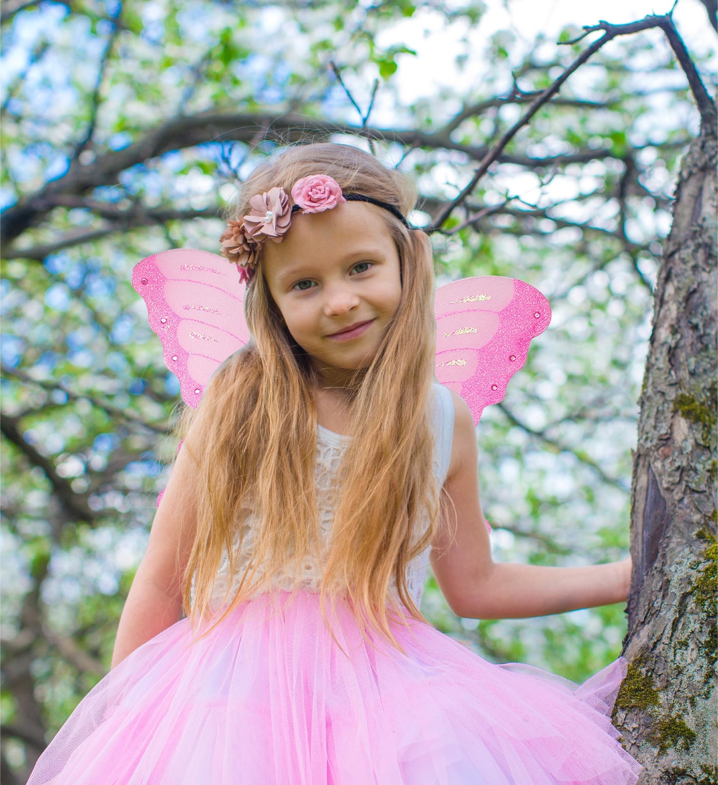 Mozlly Butterfly Wings - 2 Layer Butterfly Fairy Wings Costume For Kids, Halloween Butterfly Wings Costume Accessory, Cute Fairy