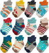 Rative Ankle Anti Slip Non Skid Cotton Socks With Grips Grippers For 1 2 Years Old 2T 12 18 Months Toddler Boy Boys Girl Girls (