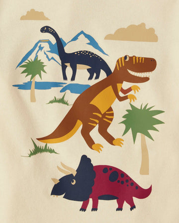 The Children'S Place,Baby Boys,And Toddler Long Sleeve Everday Casual Knit Shirt,Dino 3-Pack,4 Years