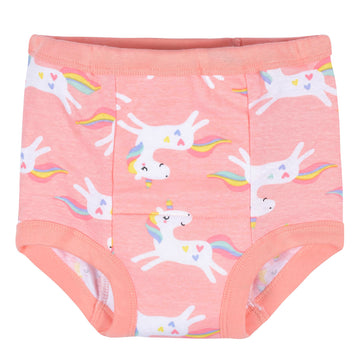 Gerber Baby Girls Infant Toddler 4 Pack Potty Training Pants Underwear Unicorn Pink And Purple 3T