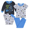 Gerberbaby Boystoddler Snug Fit 4-Piece Pajama Setspace Blue18 Months