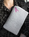 The Breast And Chest Buddy Mastectomy Pillow And Seatbelt Cushion For Mastectomy And Breast Reconstruction Sites Gray With Pink