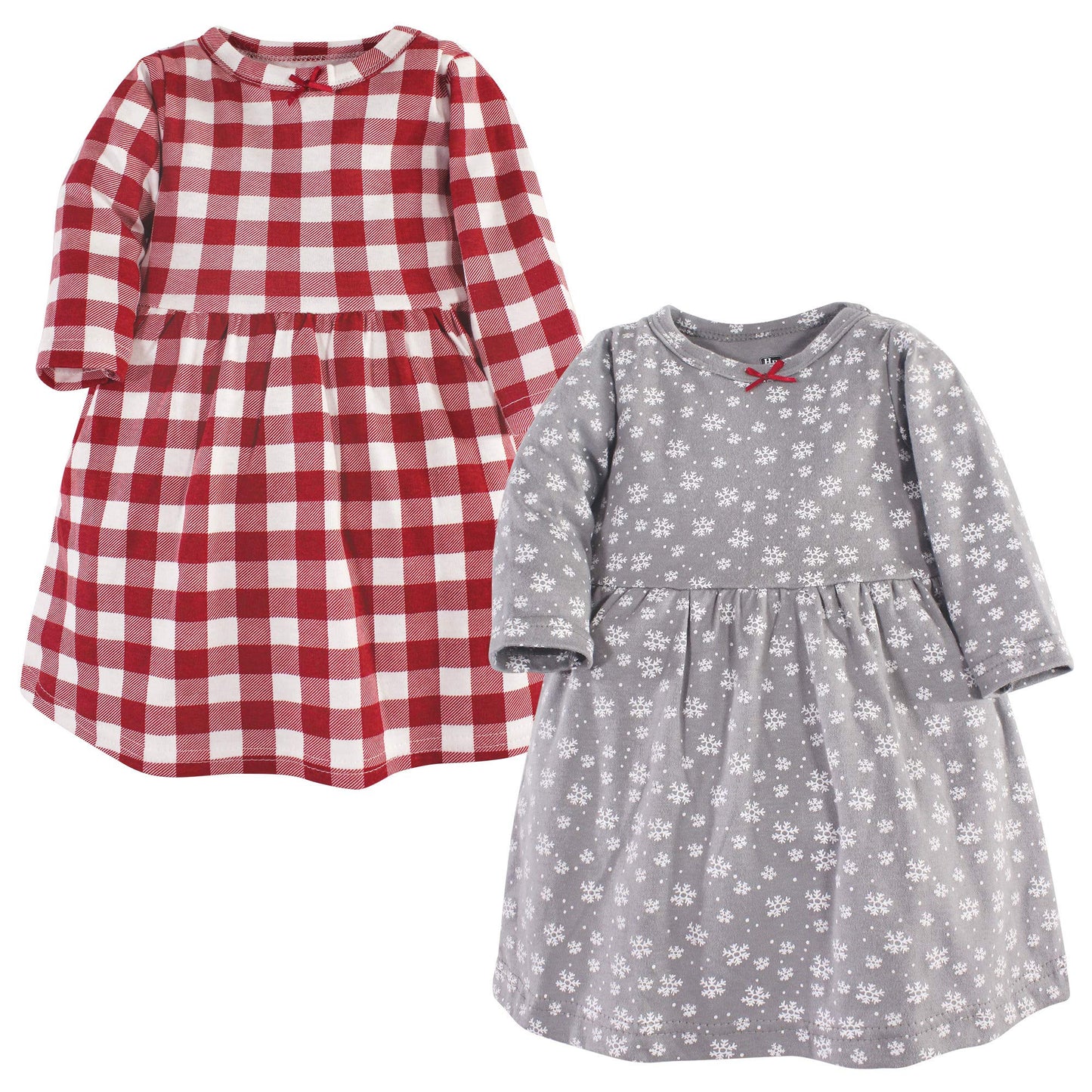 Hudson Baby Baby Girls Cotton Dresses Casual Dress, Snowflake, 2T Us