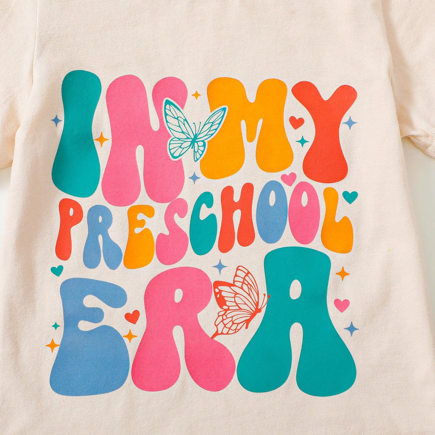Toddler Boy Girl Summer Clothes First Day Of School Shirt In My Pre School Era Shirt Toddler Kindergarten Shirts (Pink, 18-24 Mo