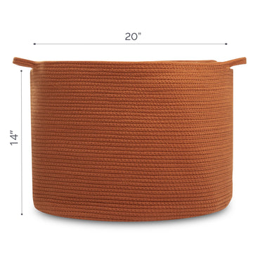 Natemia Rope Storage Basket- Nursery Bin And Toy Organizer (20