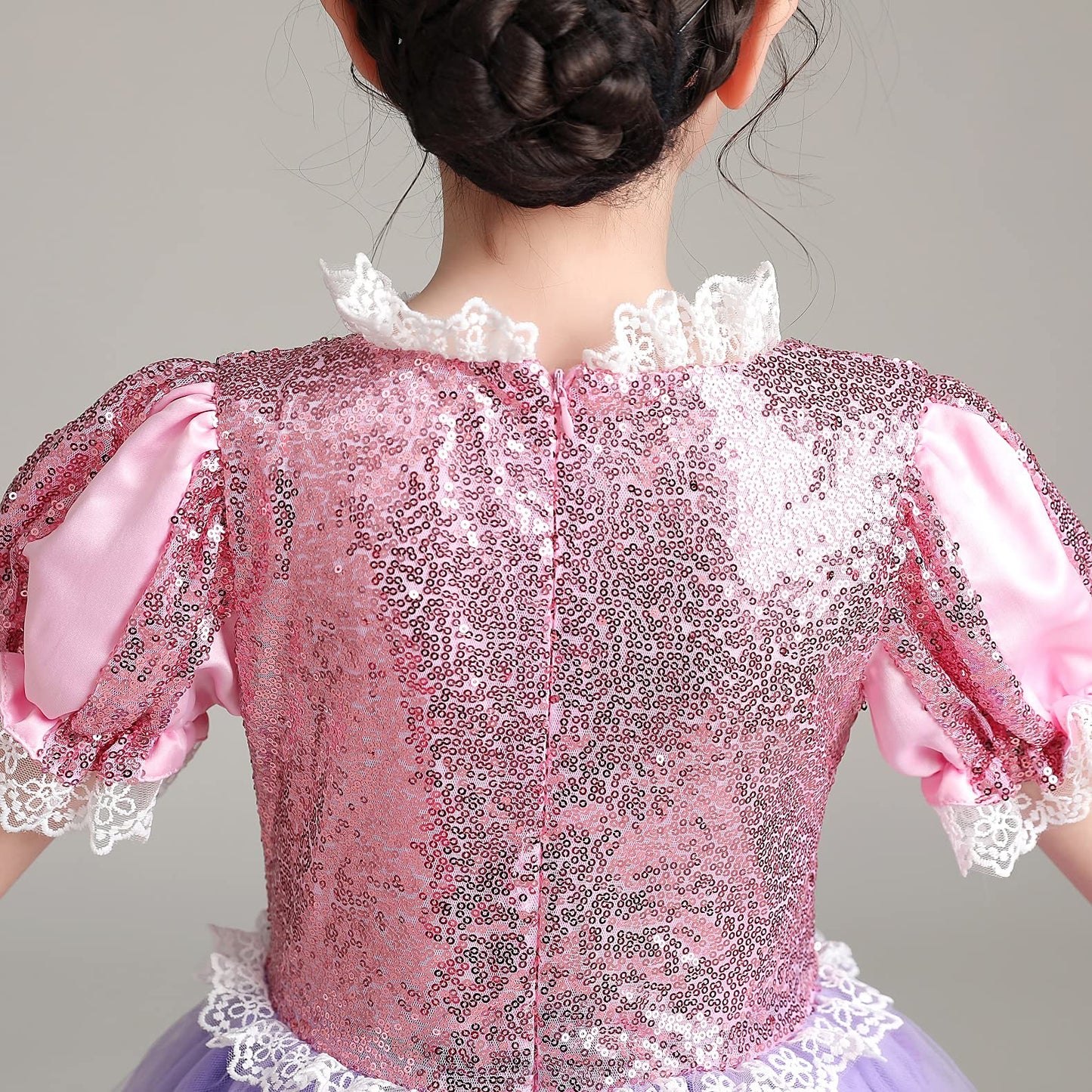 Jerrisapparel Girls Princess Costume Birthday Party Cosplay Purple Dress With Accessories (Purple With Accessories, 6)