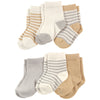 Touched By Nature Baby Boys 68675_Neutralstripes_6-12M Casual Socks, Neutral Stripes, 6-12 Months Us