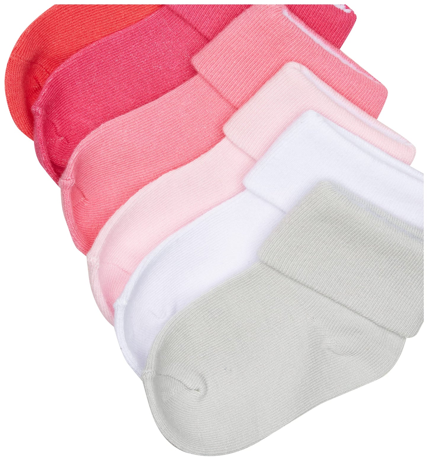 Luvable Friends Unisex Baby Newborn And Baby Socks Set, Coral Pink, 12-24 Months