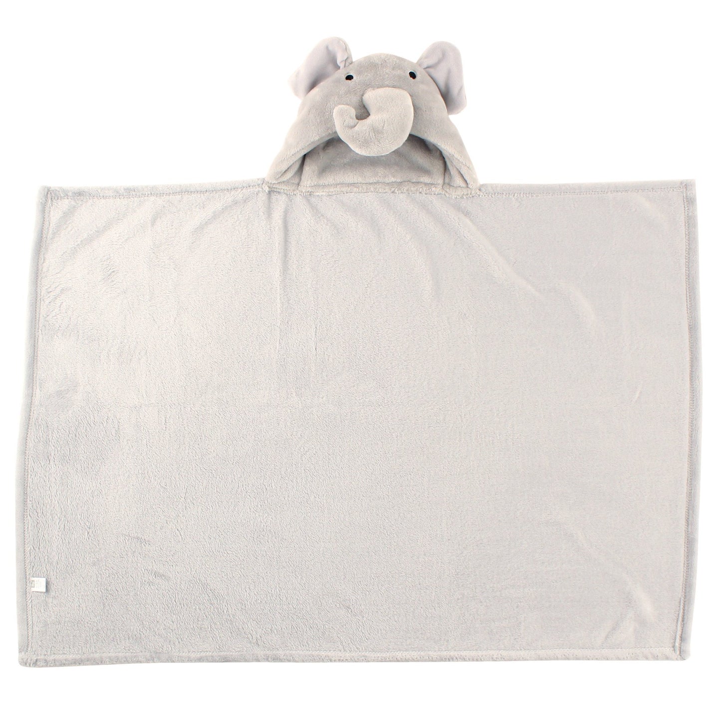 Hudson Baby Unisex Baby And Toddler Hooded Animal Face Plush Blanket, Elephant, One Size