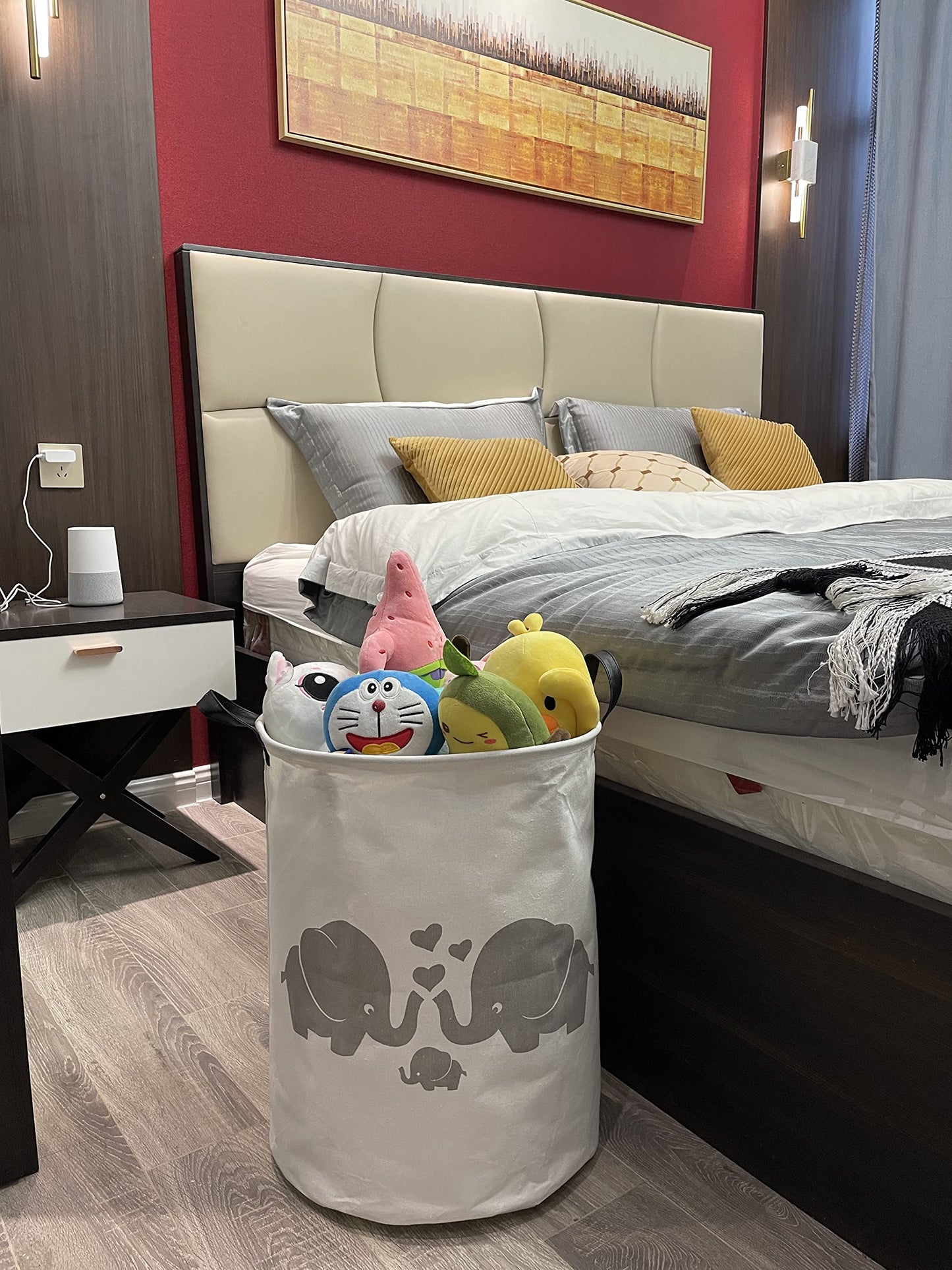 Essme Baby Laundry Basket,Elephant Hamper,Baby Hamper For Nursery For Kids, Elephant Nursery Decor,Gift Baskets,Home Organizer (