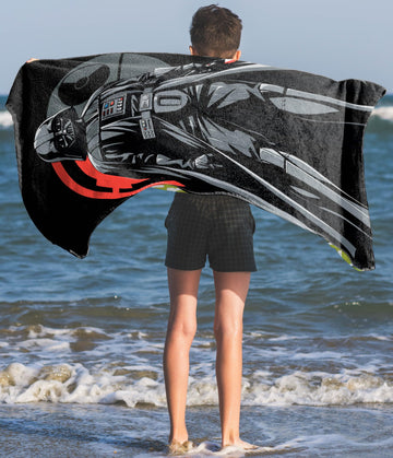 Jay Franco Star Wars Darth Vader Bath Pool Beach Towel - Kids Super Soft & Absorbent 100% Cotton Towel, Measures 28 X 58