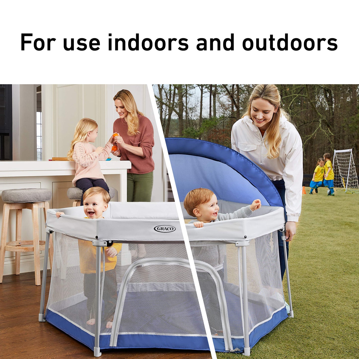 Graco Pack 'N Play Litetraveler Lx Playard Outdoor And Indoor Playspace With Compact Fold Uv Canopy