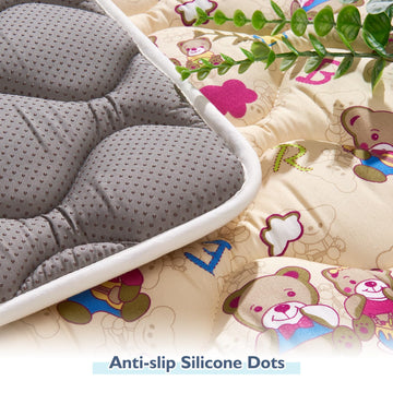 Vibe Bear Baby Foam Play Mat, 47X47 Inches Baby Crawling Mat, Thicken One-Piece Baby Playmat, Non Slip Washable Baby Play Mat Fo