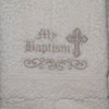 Integrity Designs Baby Baptism Towel With Embroidery And Lace
