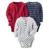 Carter'S Baby Girls Multi-Pack Bodysuits, Assorted, 3 Months