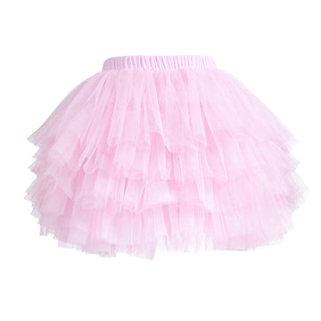 Elamccor Baby Girls' Tutu Skirt Toddler 6 Layered Tulle Tutus 1-8T Pink