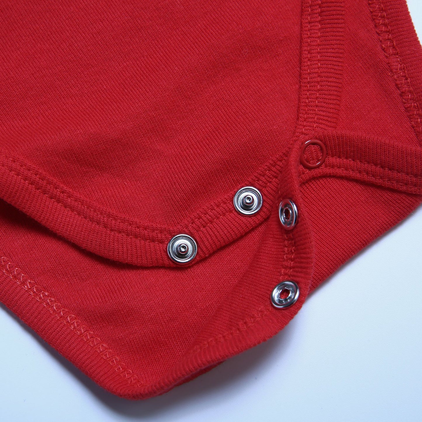 Romperinbox Unisex Solid Red Baby Bodysuit 0-24 Months (0-3 Months, Red)