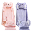 Foinemyed 2 Pack Toddler Towels With Hood Thick Toddler Towels 55' X 27.5' Baby Hooded Bath Towels Set For Girl Boy Super Abso