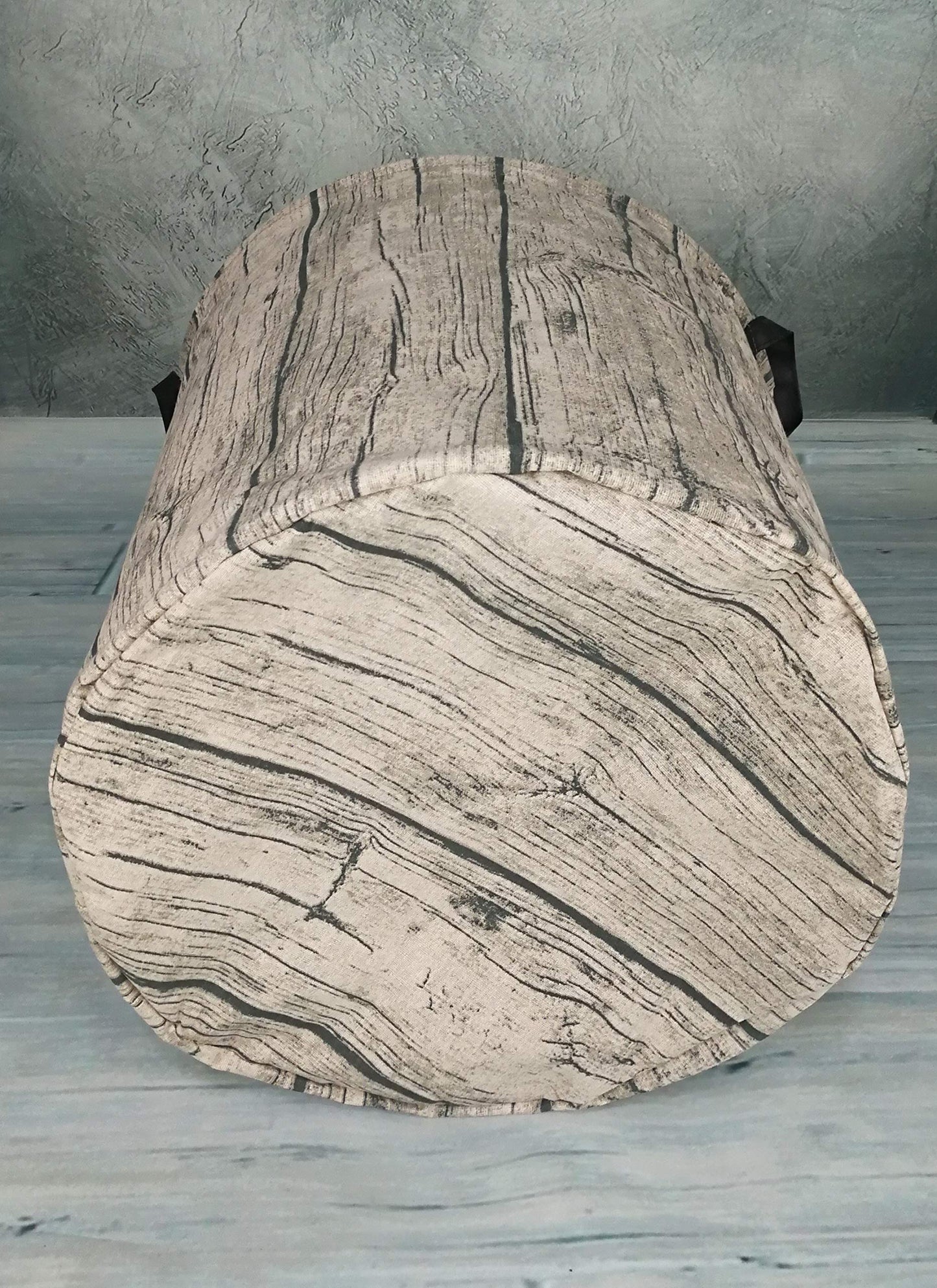 Kunro Large Sized Round Storage Basket Waterproof Coating Organizer Bin Laundry Hamper For Nursery Clothes Toys (Tree Stump)