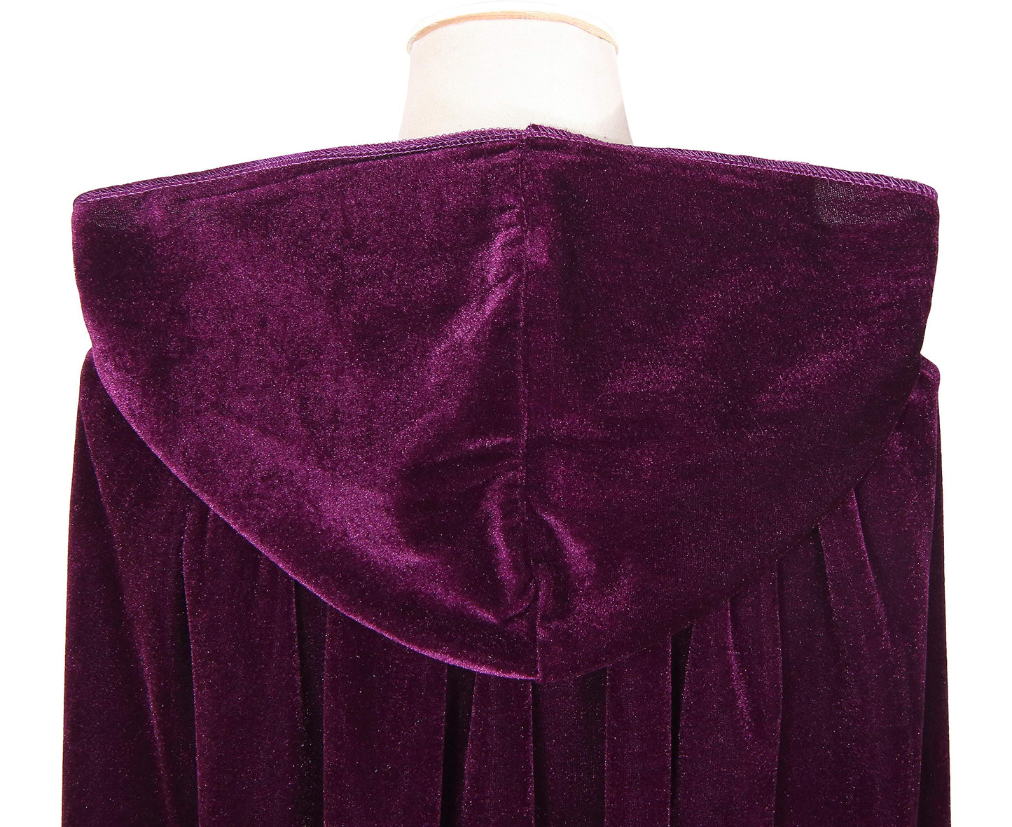 Bigxian Kids Hooded Velvet Cloak Halloween Christmas Cosplay Fancy Cape Dark Purple