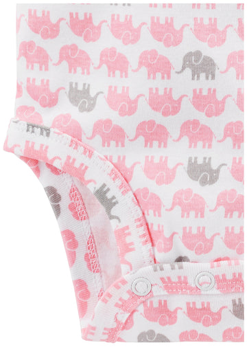 Simple Joys By Carter'S Baby Girls' Short-Sleeve Bodysuit, Pack Of 6, Pink/Yellow, 0-3 Months