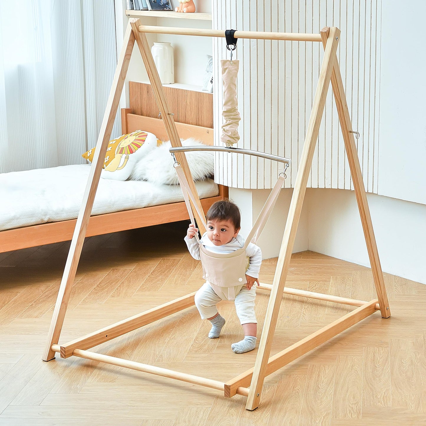 Avenlur Tulip Baby Bouncer - Foldable Baby Jumper With Stand - Self Standing Baby Bouncer For Children 6 Months To 3 Years - Bab