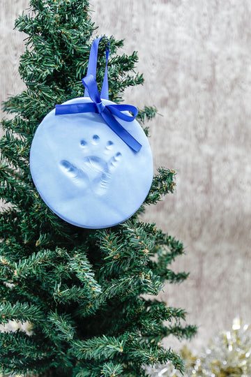 Tiny Ideas Baby Handprint Or Footprint Diy Keepsake Ornament Kit, Baby Boy Nursery D Cor, Newborn Gift For Expecting Parents, B