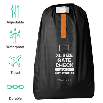 Bramble Pushchair/Pram Travel Bag For Airplane (Black) - Stroller And Buggy Cover Transport Bag 120 X 60Cm