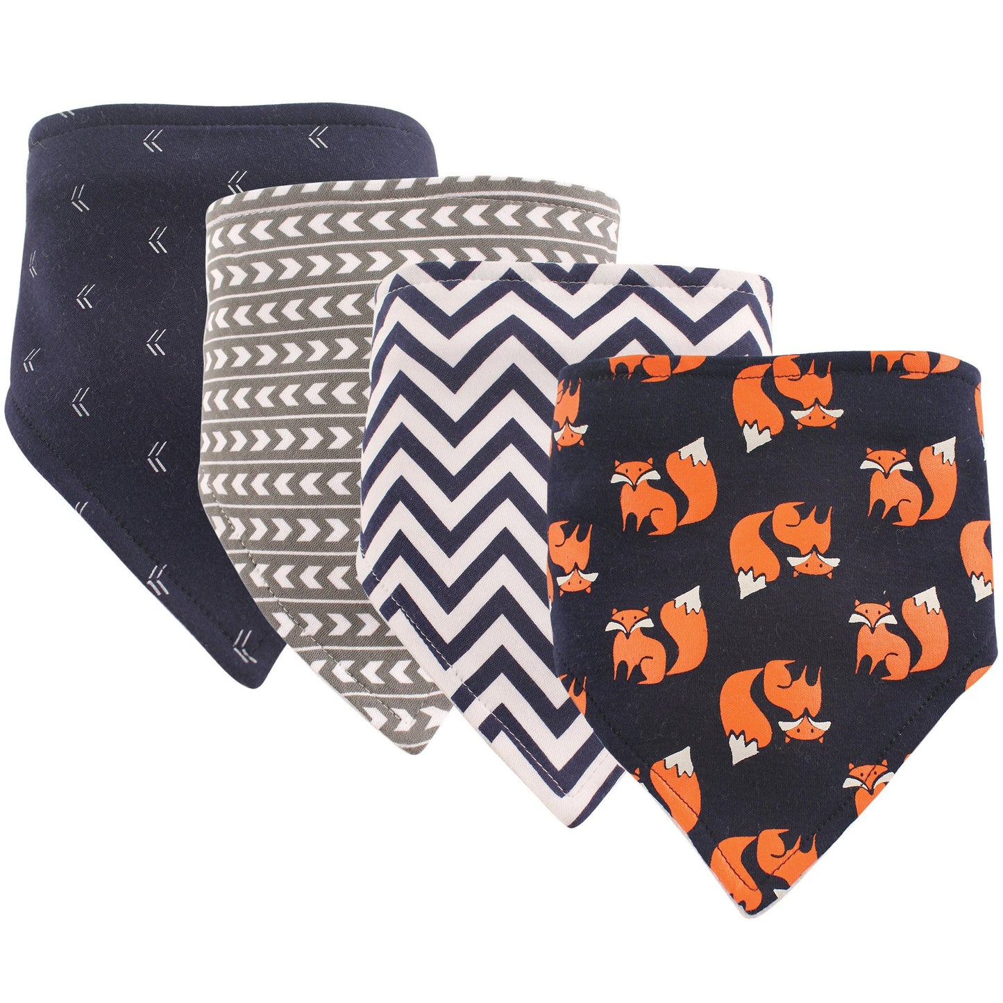 Hudson Baby Unisex Baby Cotton Bandana Bibs, Foxy, One Size