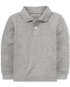 The Children'S Place Baby Boys And Toddler Boys Long Sleeve Pique Polo, Smoke, 12-18 Months