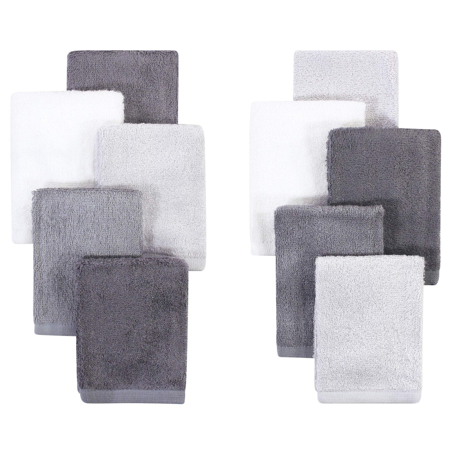 Little Treasure Unisex Baby Rayon From Bamboo Luxurious Washcloths, Gray Charcoal, One Size
