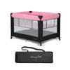 Dream On Me Zazzy Portable Playard with Bassinet in Pink, Packable and Easy Setup Baby Playard, Lightweight and Portable Playard