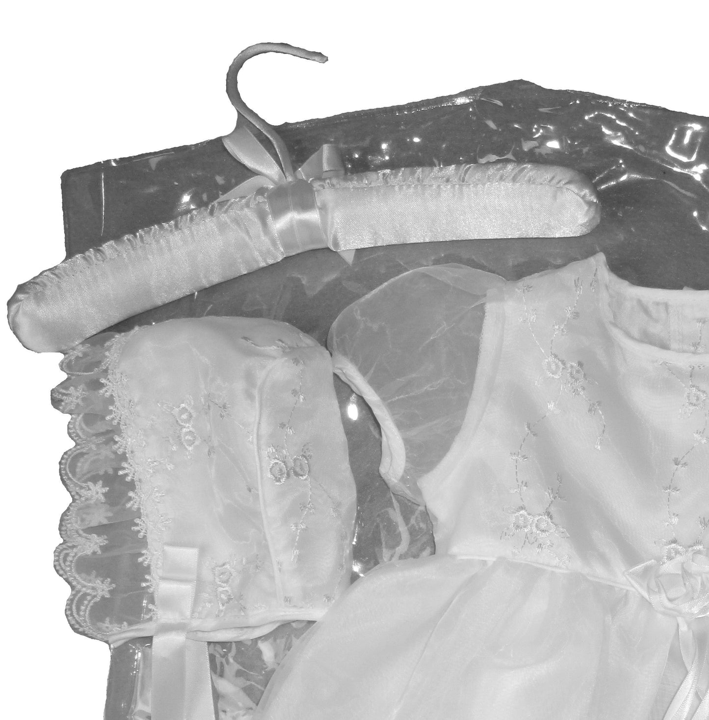 Christening Day White Sheer Organza With Embroidered Bodice - 24M
