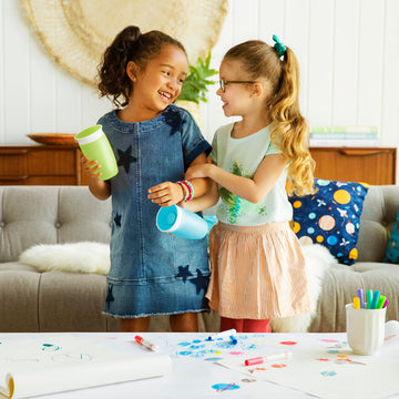 Munchkin Miracle 360 Toddler Sippy Cup, Spill Proof, 10 Ounce, 2 Pack, Green/Blue