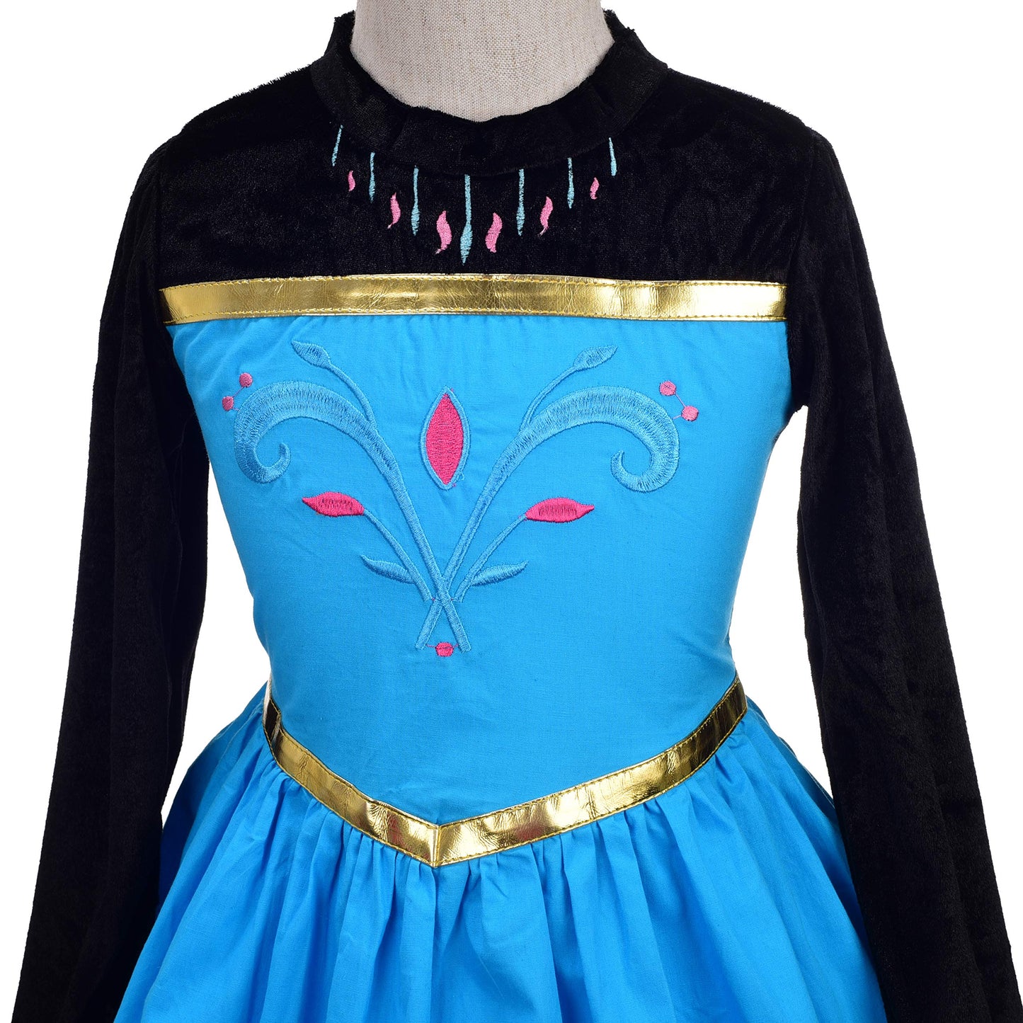 Lito Angels Toddler Girls Princess Coronation Costumes Halloween Birthday Fancy Party Dress Up With Accessories Size 3-4T Blue 1