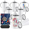 Joyclub 6 Pack Sublimation Sippy Cups Toddler Tumbler Blanks 12 Oz Kids Sublimation Tumbler With Handle Stainless Steel Insulate