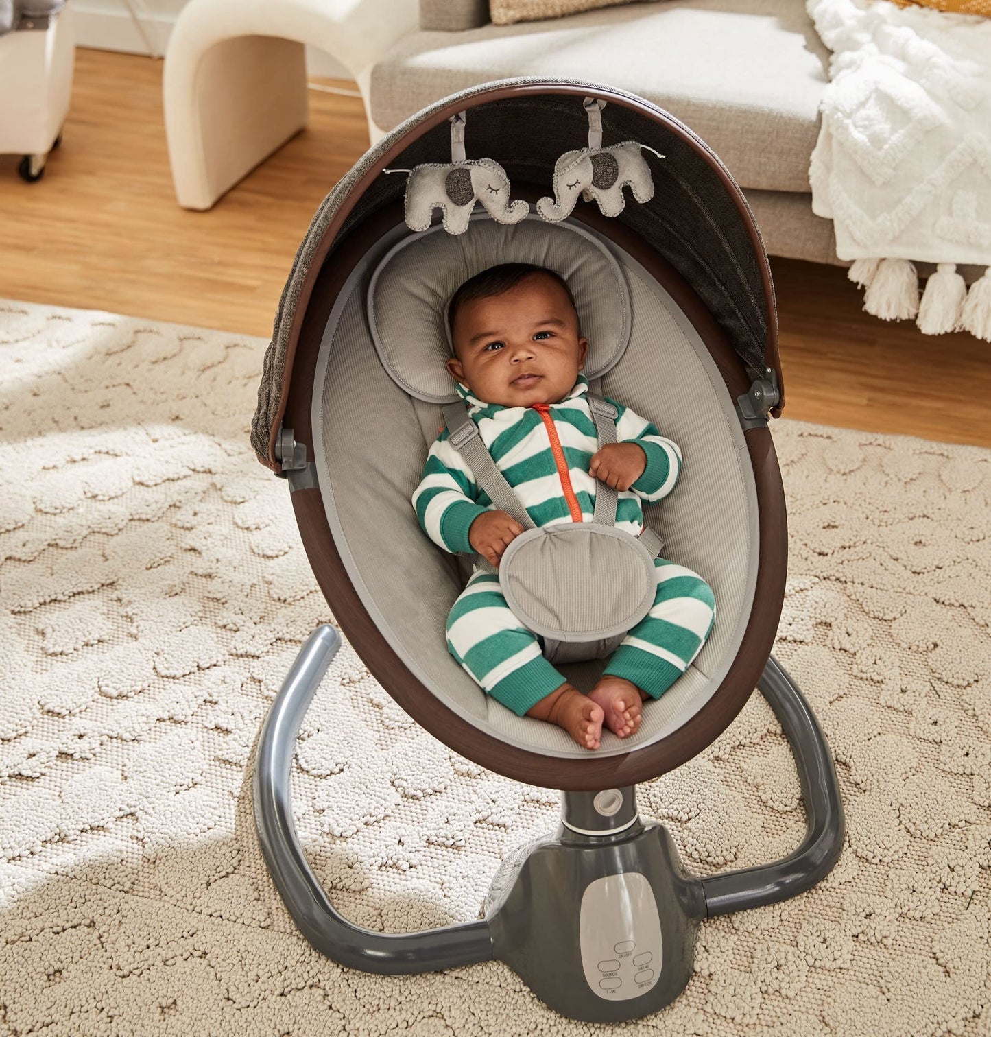 Safety 1St 5 Modes Bluetooth Swing, Bluetooth Enabled With Digital Touch Screen And Remote Control, High Street