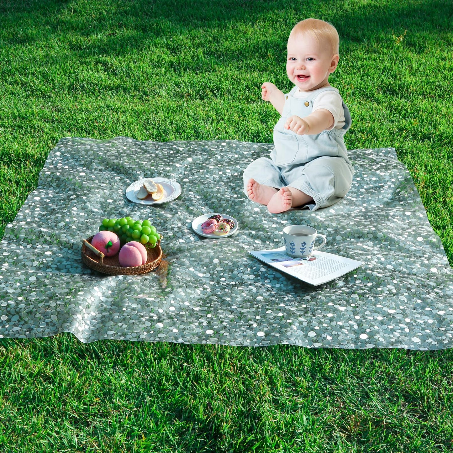 Plastic Splat Mat For Baby, Easy Cleaning Vinyl Floor Mat For Eating Messes, Waterproof High Chair Floor Protector Feeding Floor
